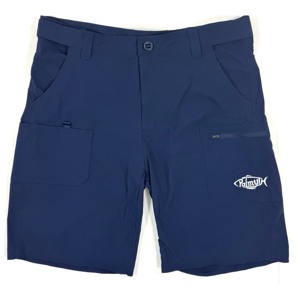 Palmyth Mens Cargo Shorts Size XL Performance Fishing Outdoors Utility Navy